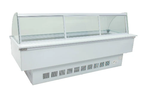 Curved Use Frozen Food Display Cabinet Freezer Sqc-6.0bz