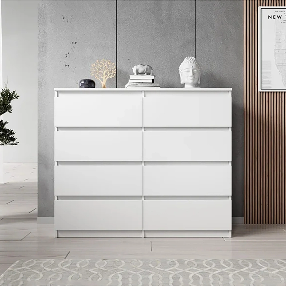 Hot Sale Modern Living Room Bedroom Furniture Wooden White Chest of Drawers