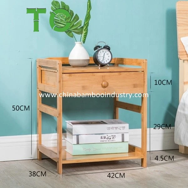 Bamboo Bedside Table Storage Cabinet Living Room End Table Storage Cabinet Bamboo Nightstand