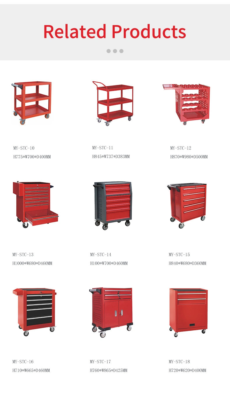 Industrial 5 Drawer Steel Tool Cabinet Cart/Chest with Tools Storage Cabinet