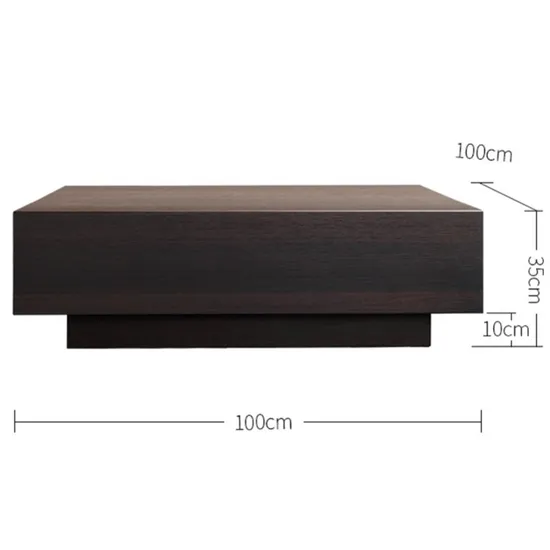 Modern Minimalist Simple Black TV Stand Coffee Table Combination Classic for Small Apartments Floor