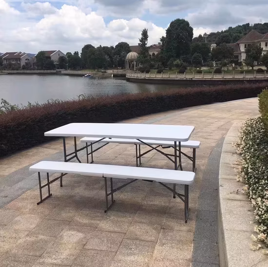 Hotsale Portable 6FT 72inch Renctangle Plastic Outdoor Camping Picnic Folding Tables (M