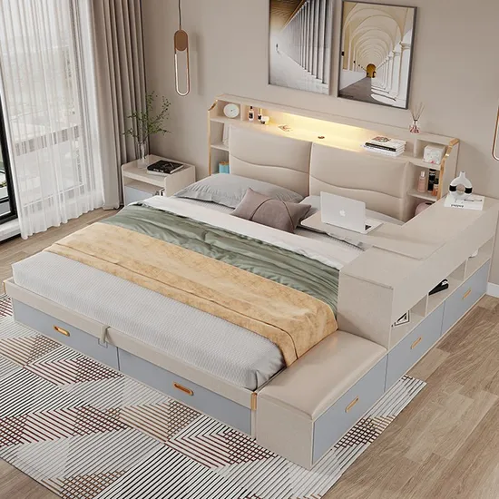 Modern Wood Wardrobe Storage Bedroom Furniture Explosion