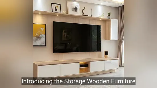 Plywood E1 Grade Environmentally Friendly Modern American Style Living Room Storage Cabinet TV Cabinet 