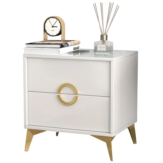 Custom Latest Design Bedroom Furniture Modern Stylish Bedside Table Nightstands 