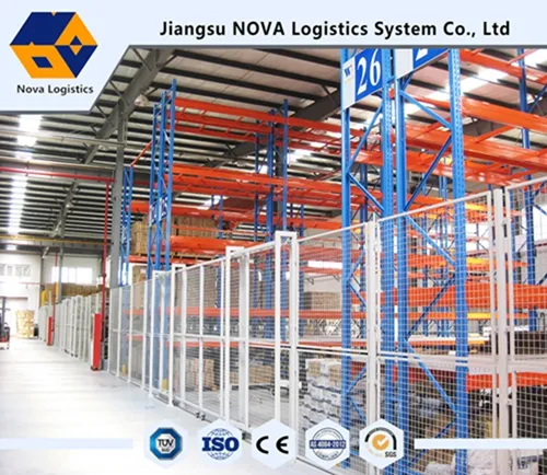 Warehouse Storage Heavy Duty Pallet Rack with Blue Frame and Orange Beam 