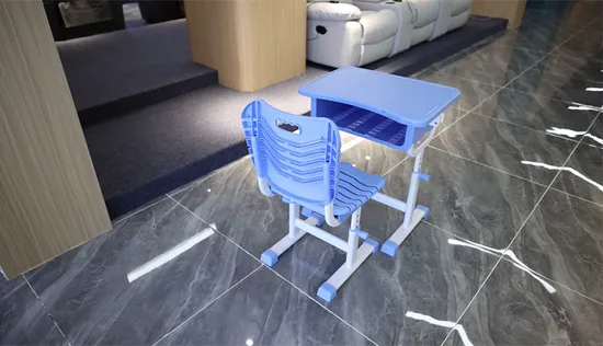 Single Modern Adjust Plastic Metal Frame Study Table with Chair for School 