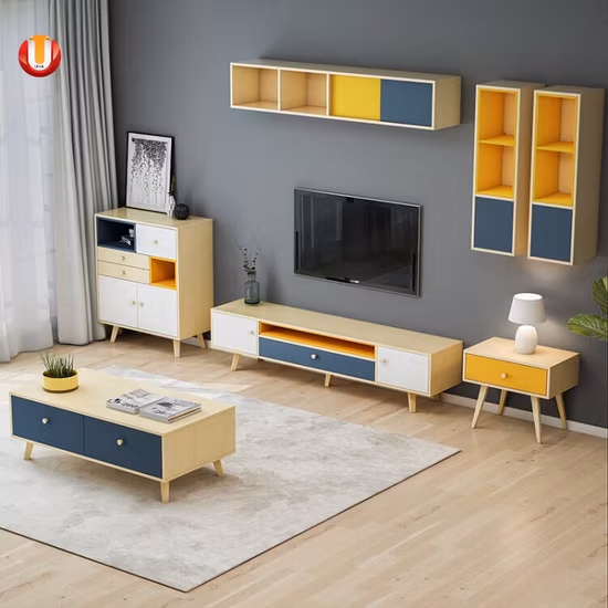 Fashion Modern Home Living Room Bedroom Furniture Wooden Storage Wall TV Cabinet TV Stand Coffee Table (UL