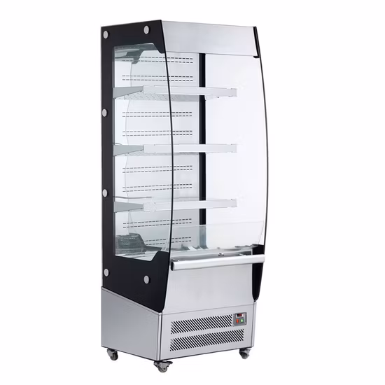 Commercial Vertical Luxury Direct Cooling Dual Layer Glass Door Beer Vegetable and Pre