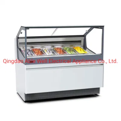 Catering Equipment Best Compressor Hard Ice Cream Gelato Showcase Display Cabinet