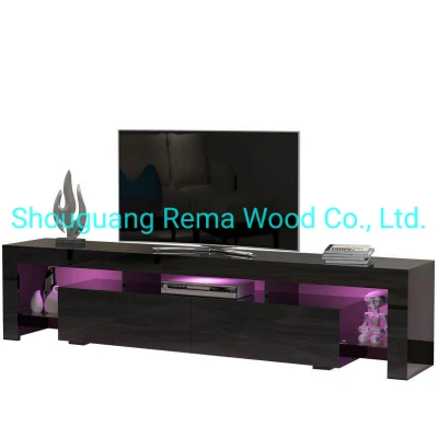 Hot Sale Wooden TV Stand Tea Table TV Cabinet Console Set with LED Light