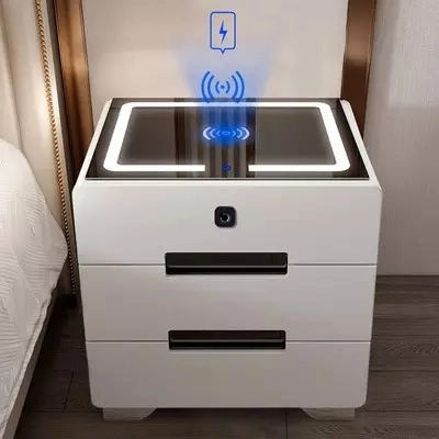 Nova Mesa De Noche Inteligente Tactil Smart Bedside Tables Fashion Bedroom Furniture Bed Side Table Modern Design Nightstand