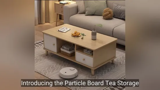 Wood Particle Board Storage Drawer Cabinet Coffee Storage Coffee Table Living Room Wooden Furniture 