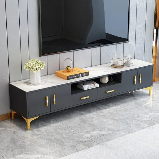 Television Cabinet Storage Cabinet and Coffee Table Set 